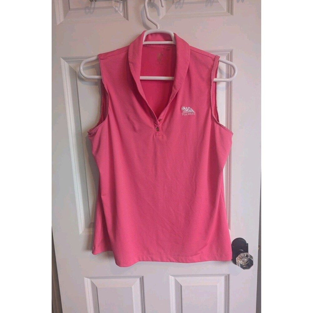 EP Empowered Women's XL Golf Polo Shirt PGA West Pink Fuschia Performance Sport